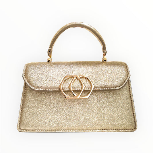 Vicky Mini Gold leather Bag