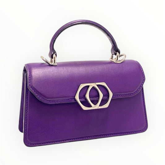 Vicky Mini leather purple Bag