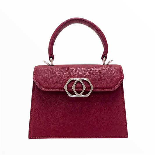 Victoria Top Handle Burgundy Bag