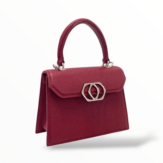 Victoria Top Handle Burgundy Bag