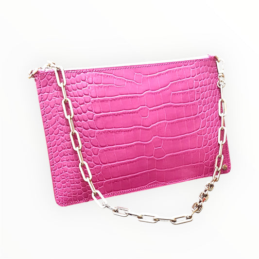 Michael Crocodile Embossed Pouch