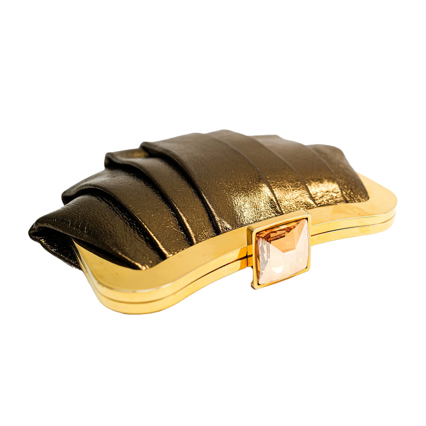 Raphael Metallic Gold Clutch