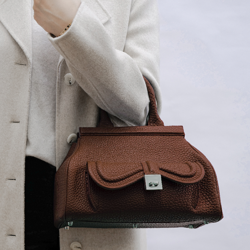 Brown bag, Angelondon bag, Angel London handbag, lady with the Angel bag, The Angel bag