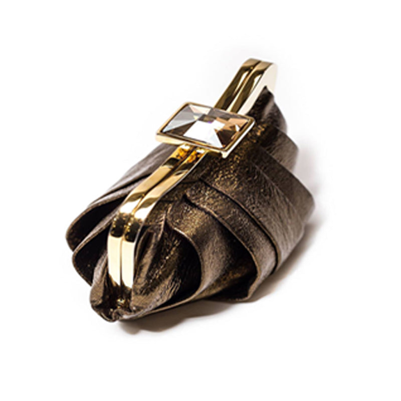Raphael Metallic Gold Clutch