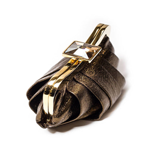 Raphael Metallic Gold Clutch