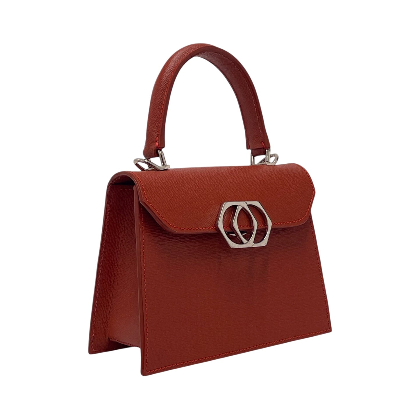 Victoria Top Handle Magenta Bag