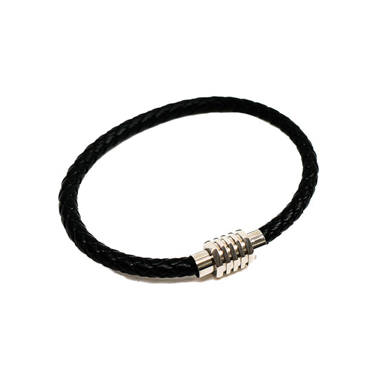 Stainless Steel leather Braided Bracelet